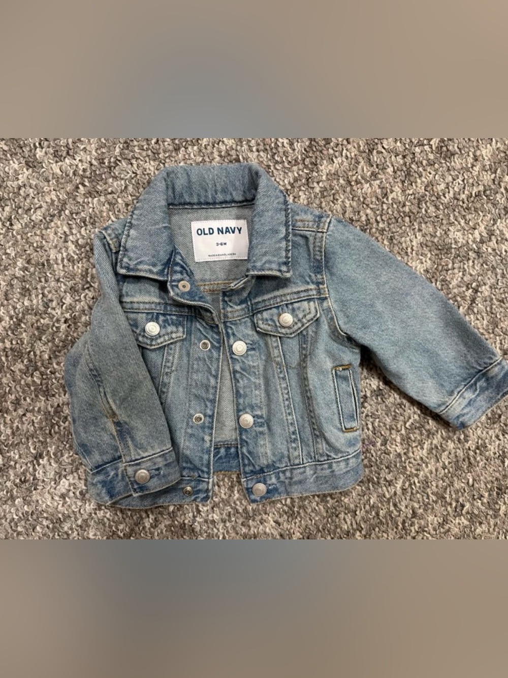 Old Navy Light Wash 3-6 month Denim Jacket